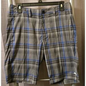Tommy Bahama Performance‎ Gray Plaid Chino Shorts 30 Casual Sporty Golf Preppy